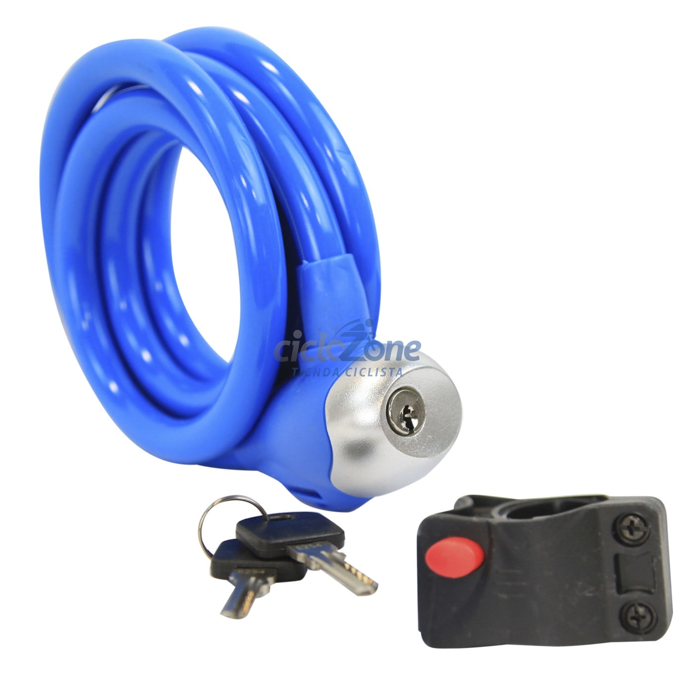 CANDADO CABLE BENOTTO 12X1800MM AZUL 2LL TY561    