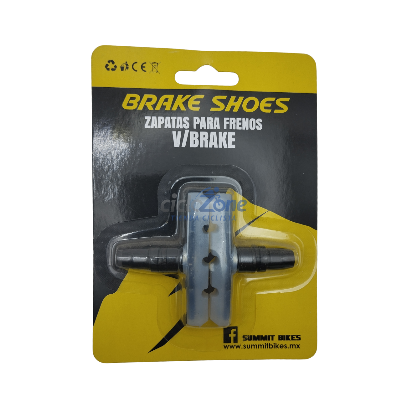 ZAPATAS FNO V BRAKE SUMMIT 60MM TRANSP/NGO SM262  