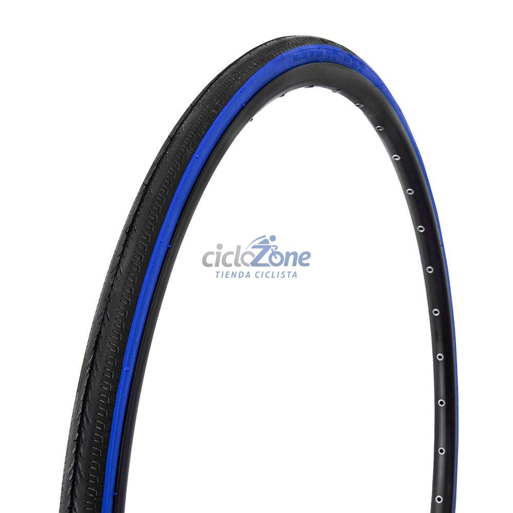 LLANTA 700X23C NEGRA/AZUL DELI S-195              