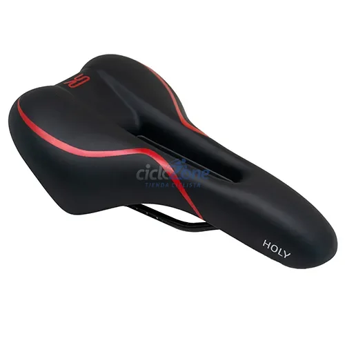 ASIENTO SELLE ROYAL HOLY NEGRO LINEAS ROJAS       