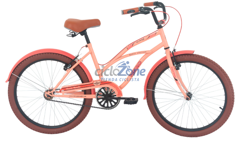 BICICLETA R24 NITRO BEACH CRUSIER BLONDIE SALMON  