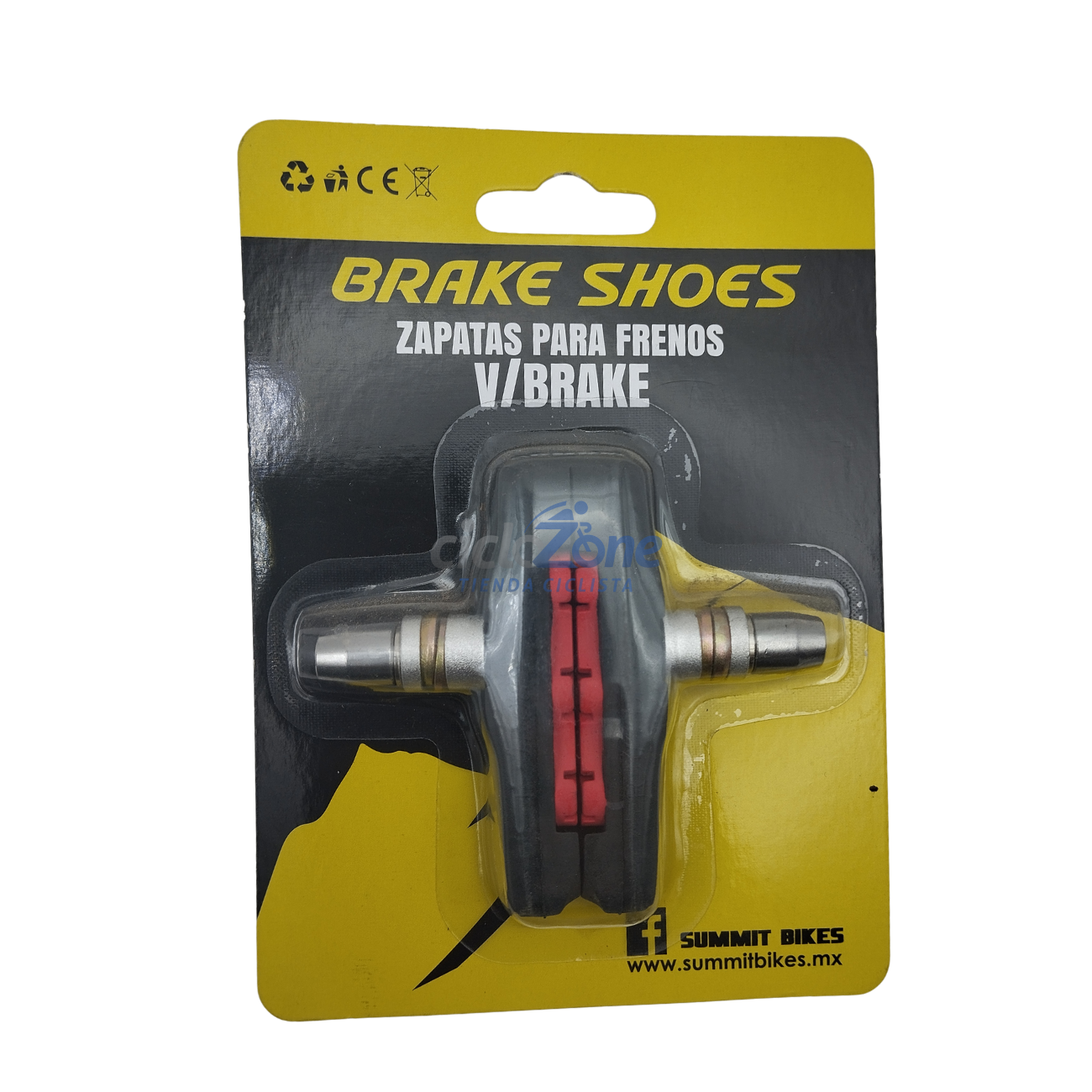 ZAPATAS FNO V BRAKE SUMMIT 72MM DIR NGO/ROJO SM112