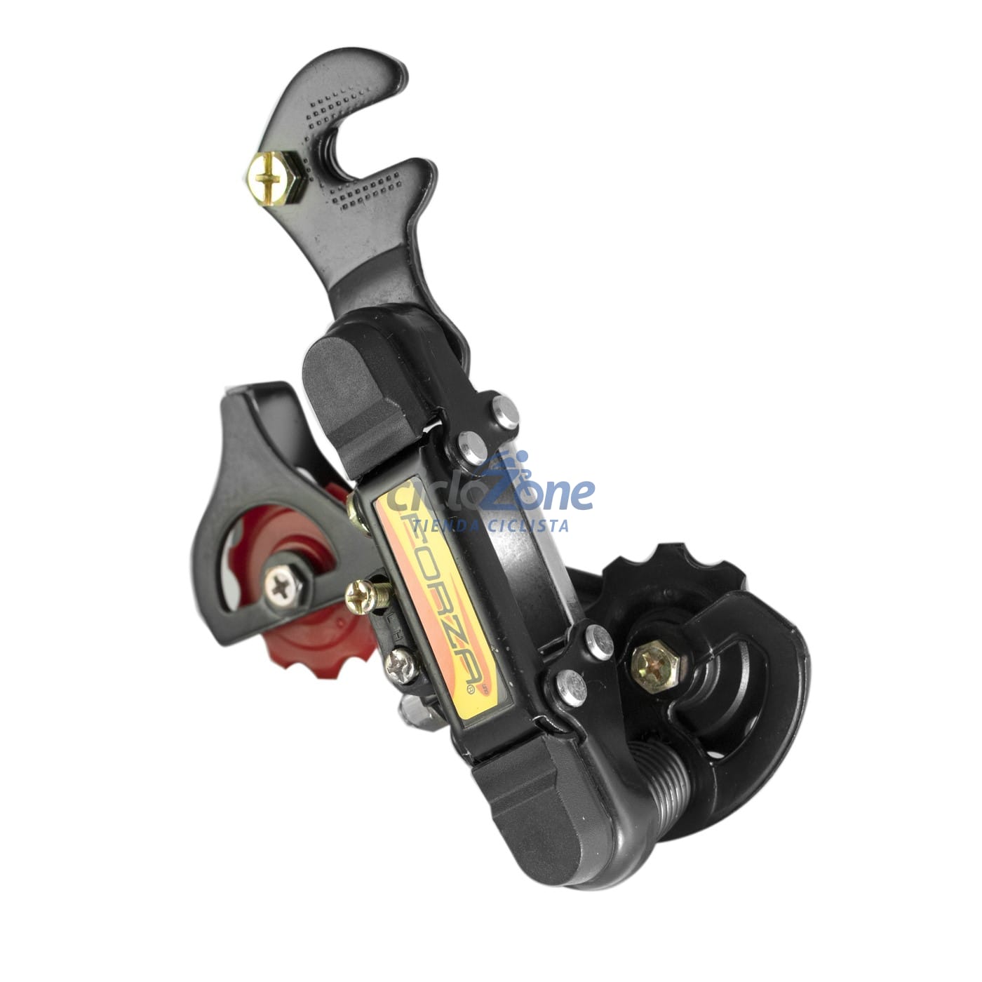 CAMBIO TRASERO MTB FORZA NEGRO/ROJO CON PATA      