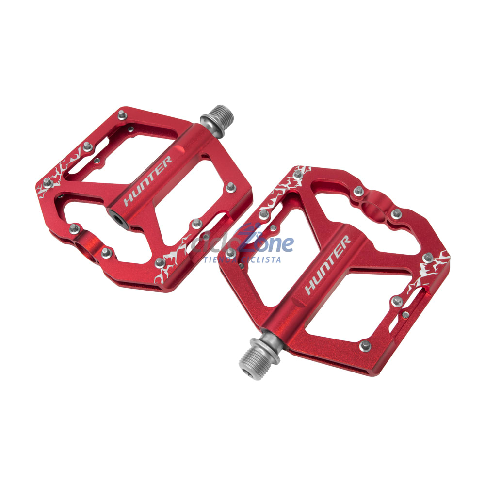 PEDAL HUNTER 9/16 ALUMINIO ROJO BAL SELL PINS REMO
