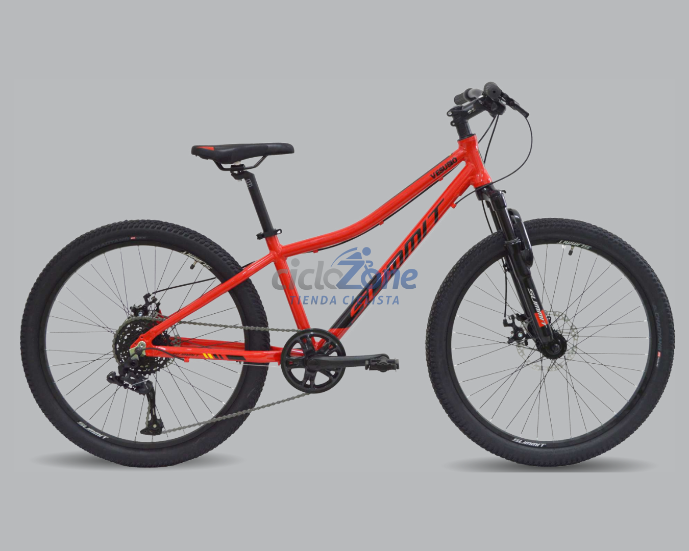 BICI R24 SUMMIT VESUBIO MTB 8V ALUM ROJO