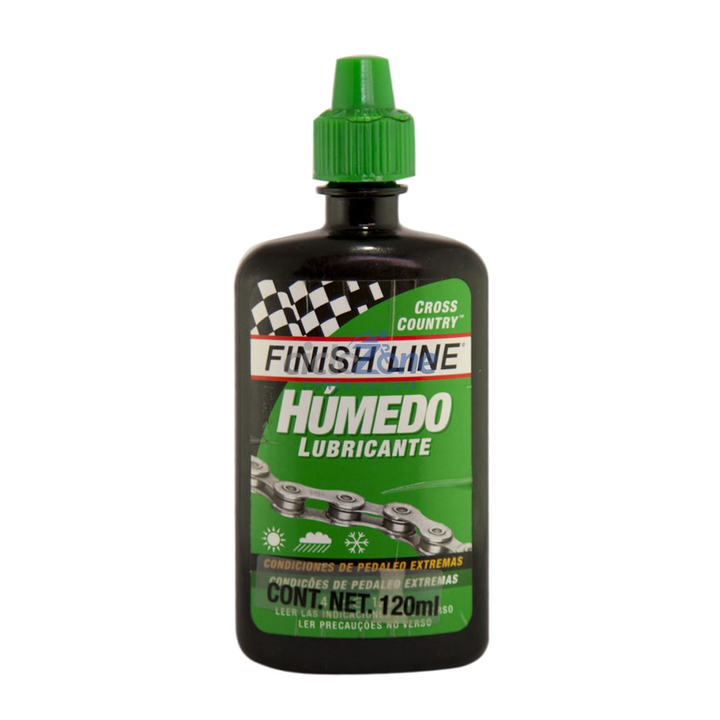 LUBRICANTE FINISH LINE 4OZ/120ML HUMEDO VERDE     