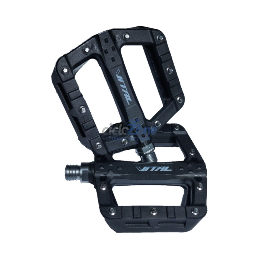 PEDAL PLATAFORMA VITAL NEGRO 9/16 NYLON EJE CR-MO 