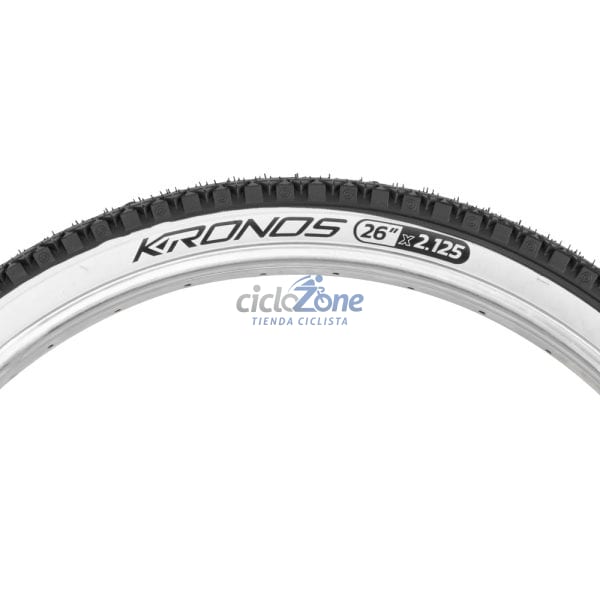 LLANTA 26X2.125 NEGRA CARA BLANCA KRONOS          