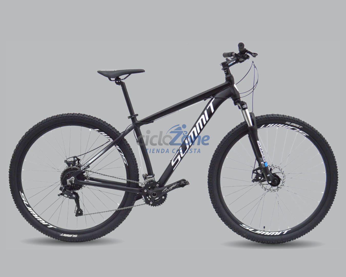 BICI R29 SUMMIT SCAFELL PRO NEGRO/BCO 2X9V TM 17.5