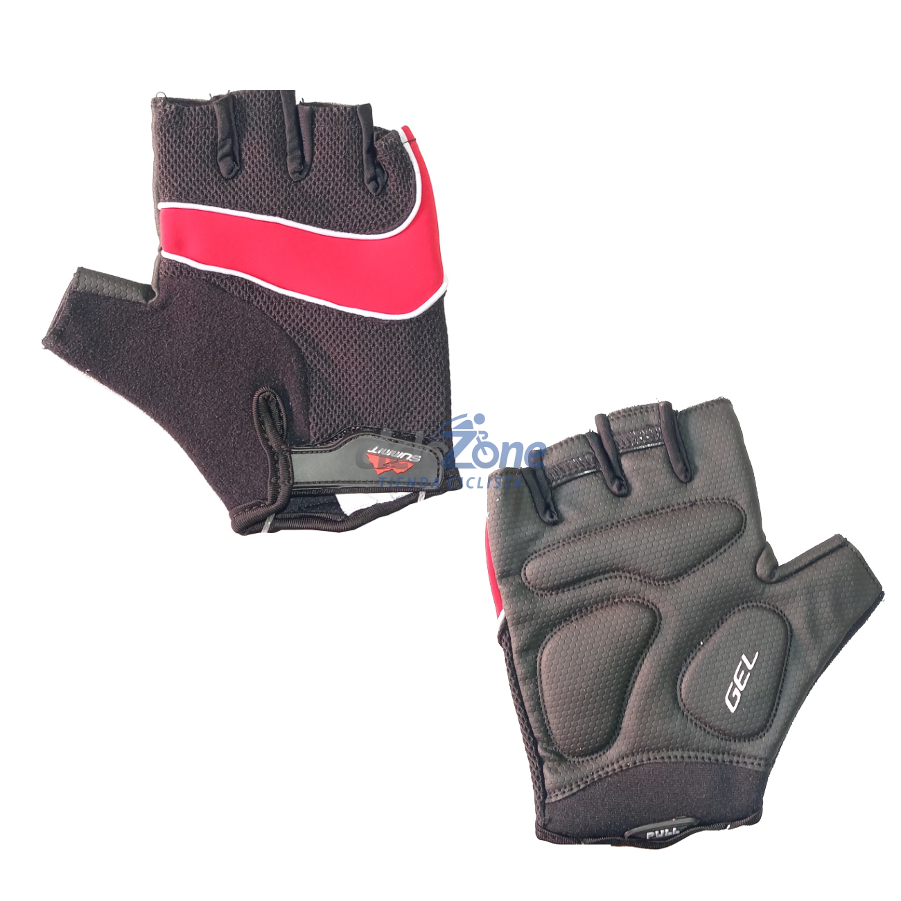 GUANTE SUMMIT CORTO T-L NEGRO/ROJO 06             