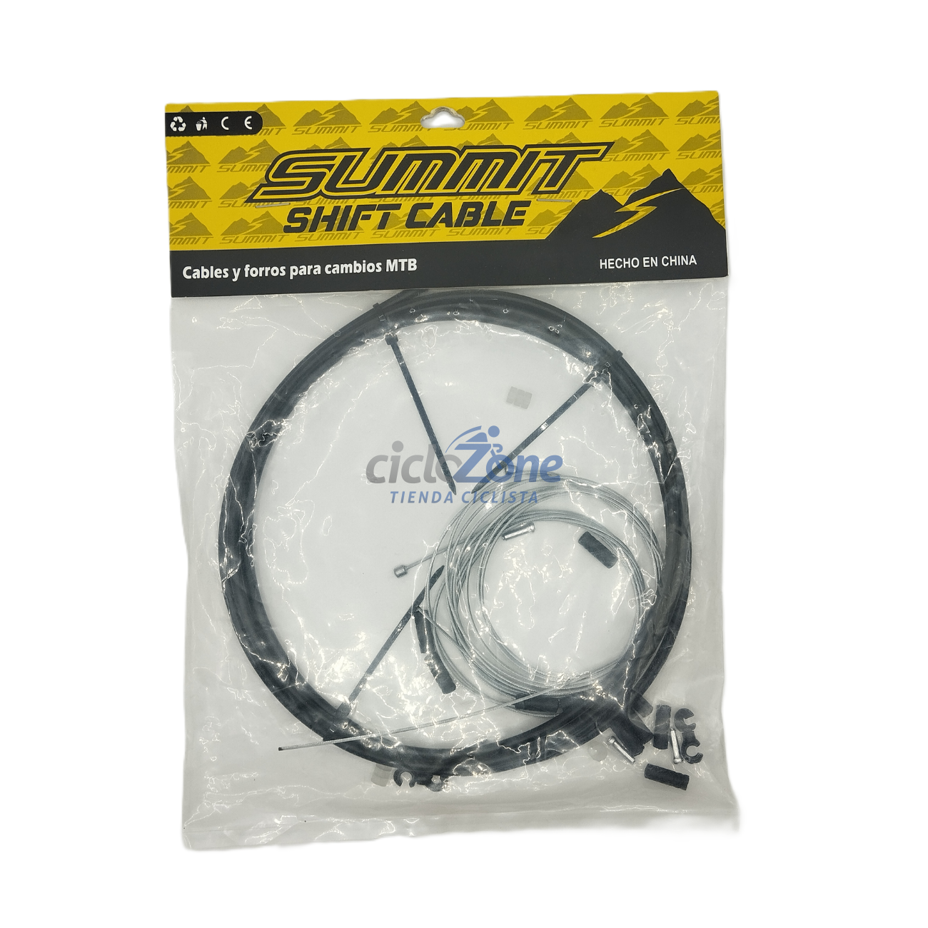 CABLES Y FORROS SUMMIT C/TEFLON P/FRENOS MTB NEGRO