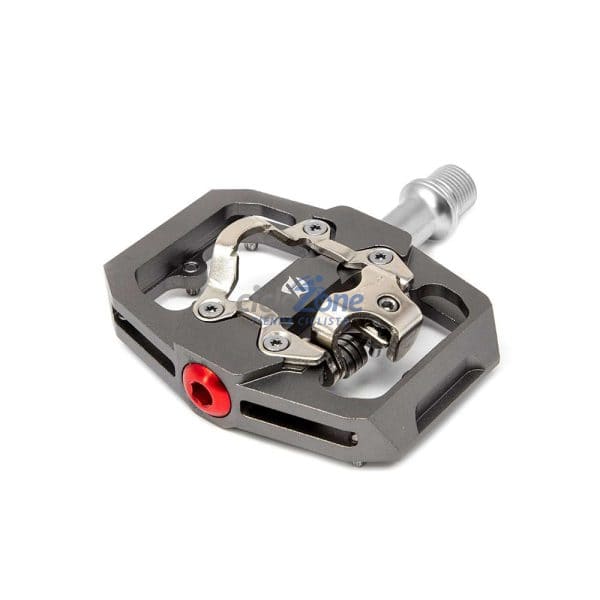 PEDAL DUAL ALUMINIO 9/16 EJE CR-MO HUNTER GRIS    