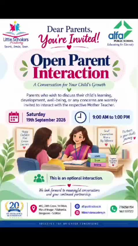Open Parent Interaction 2026: Strengthening School–Parent Partnerships