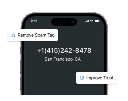 Verified Numbers = Fewer Spam Labels