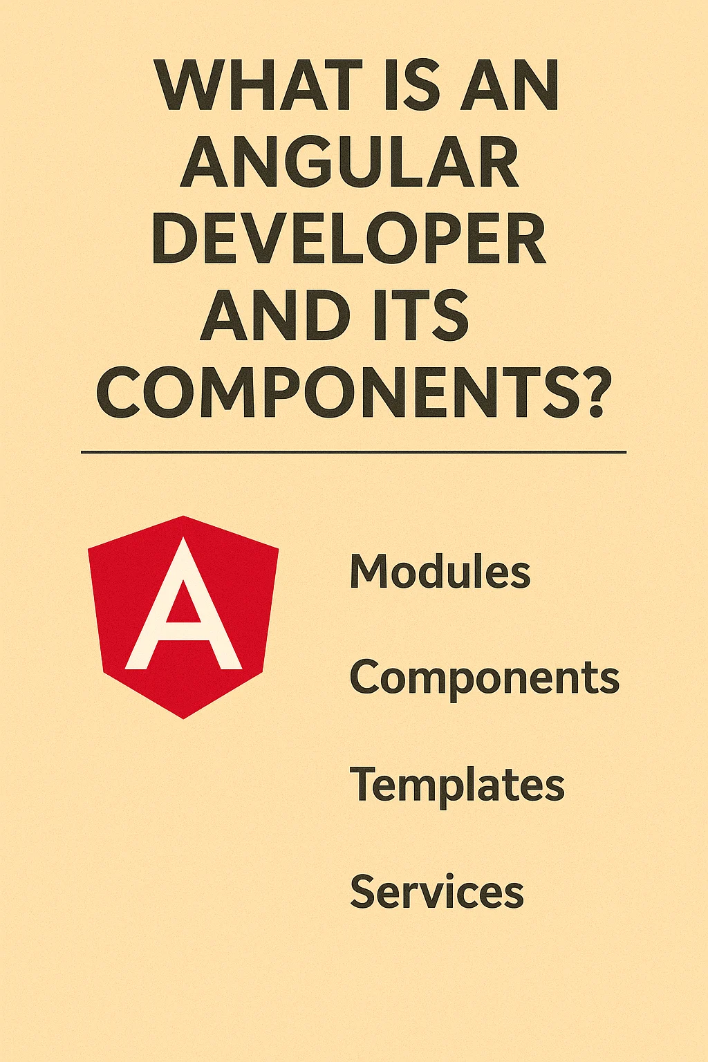 Components of Angular Developer