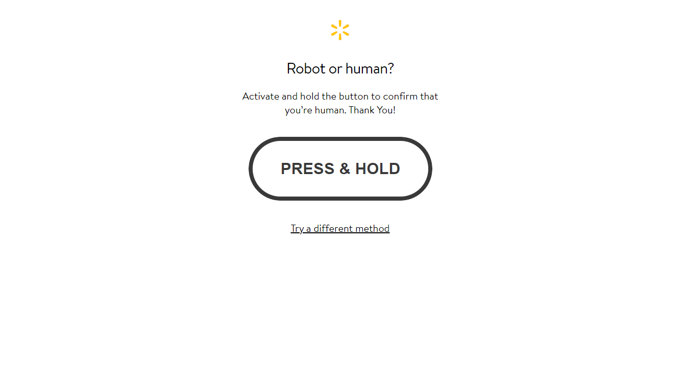 Walmart.com - Are You A Robot Page