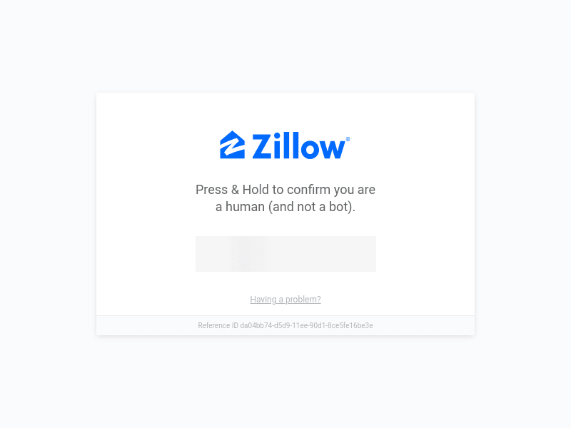 Zillow Homepage Blocked