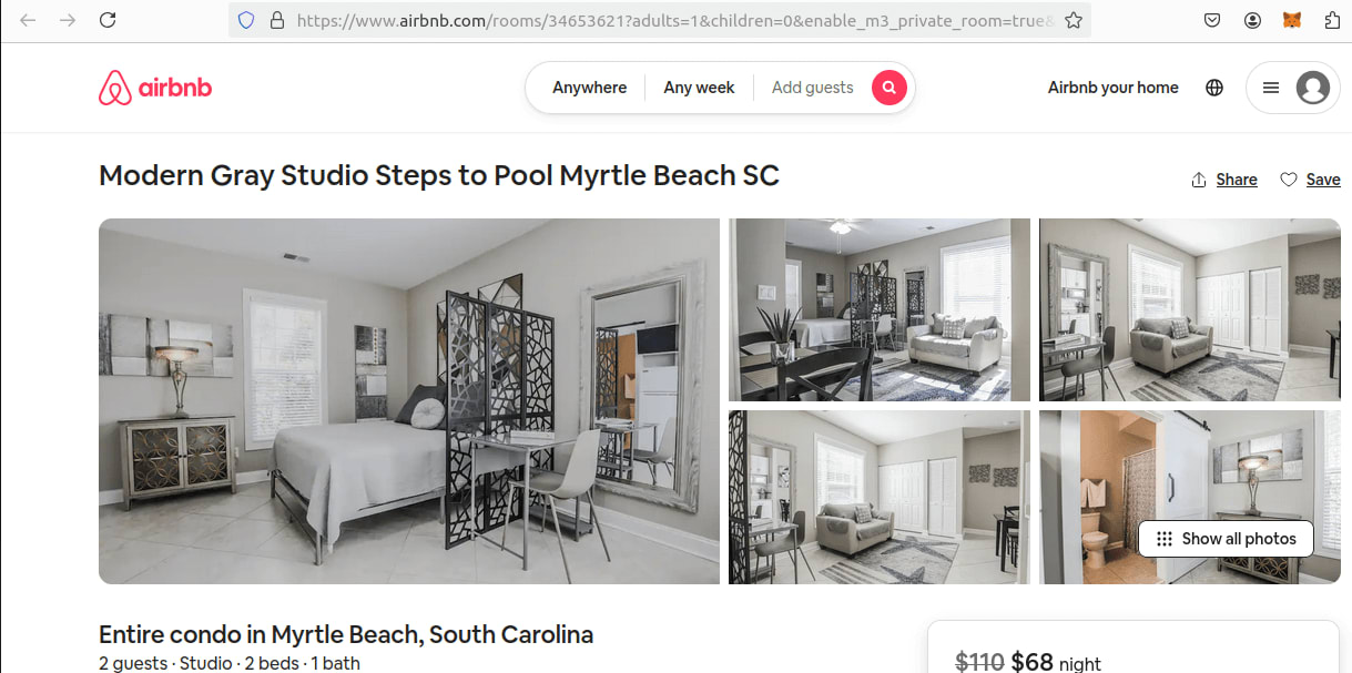 Airbnb Listing Page