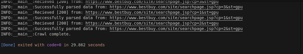 Crawler Results Terminal