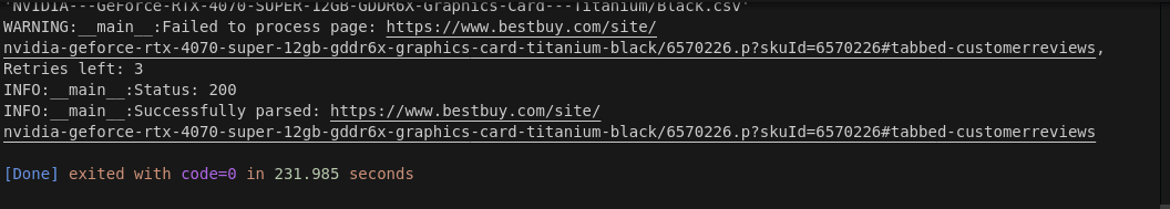 Scraper Performance Terminal