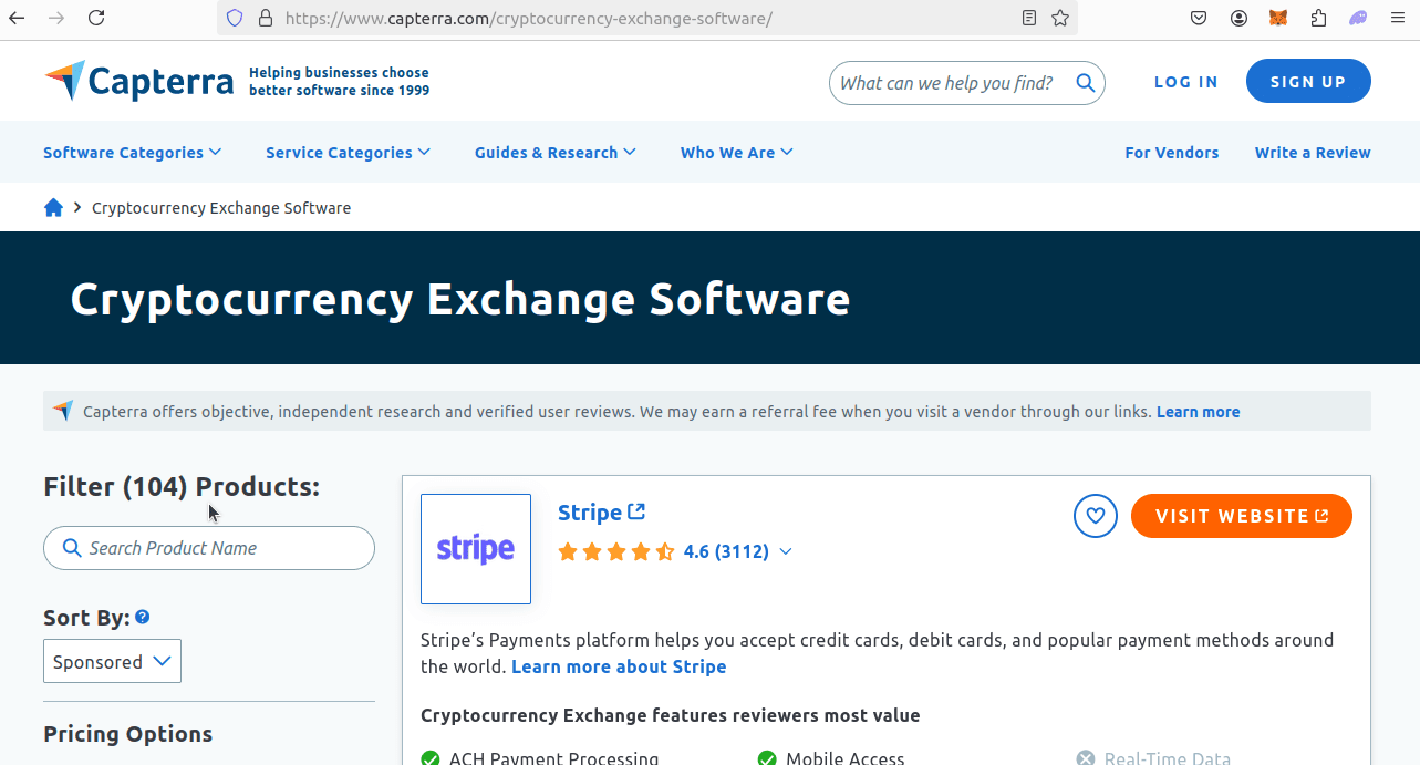 Capterra Search Result