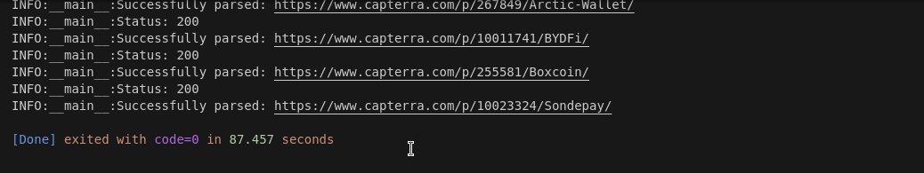 Scraper Results Terminal