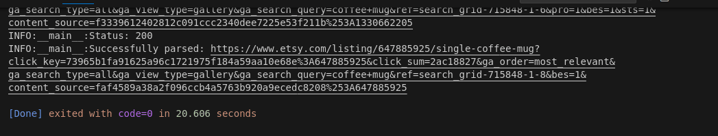 Scraper Results Terminal
