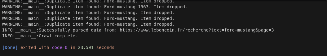Crawler Results Terminal