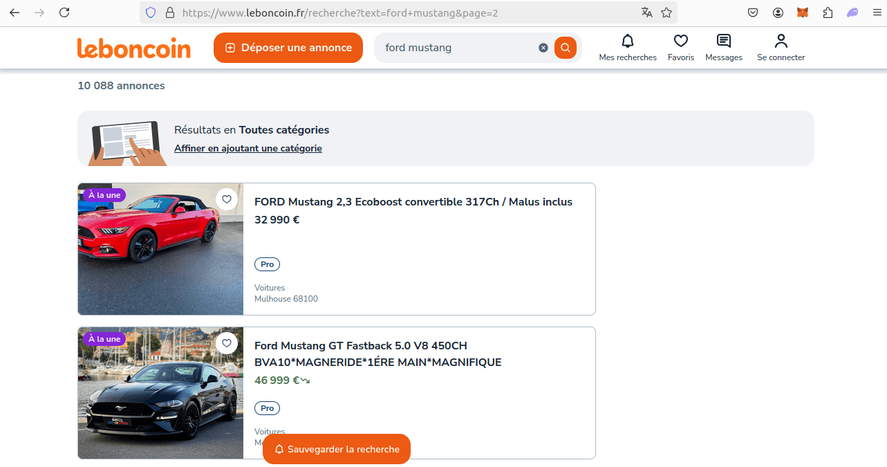Search Results Page