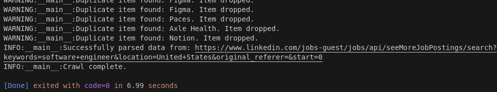 Crawler Performance Terminal