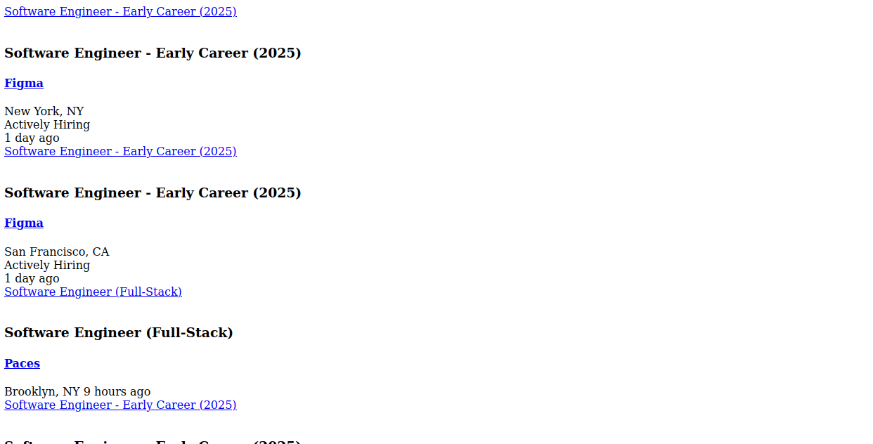 Linkedin Job Search HTML