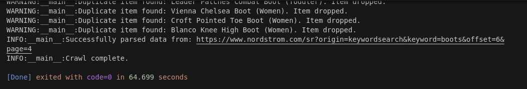 Crawler Performance Terminal