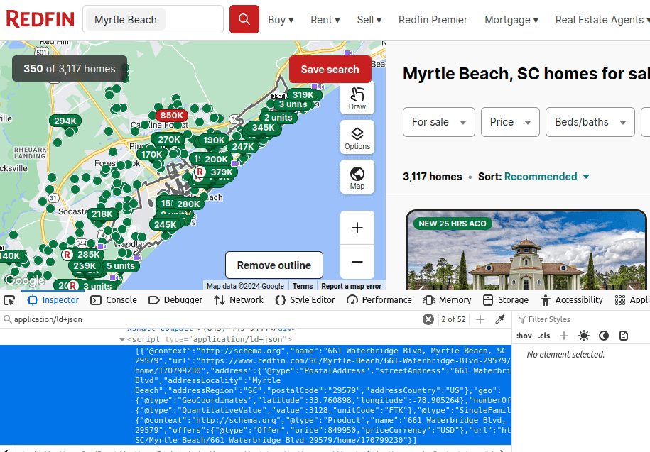 HTML Inspection Search Results