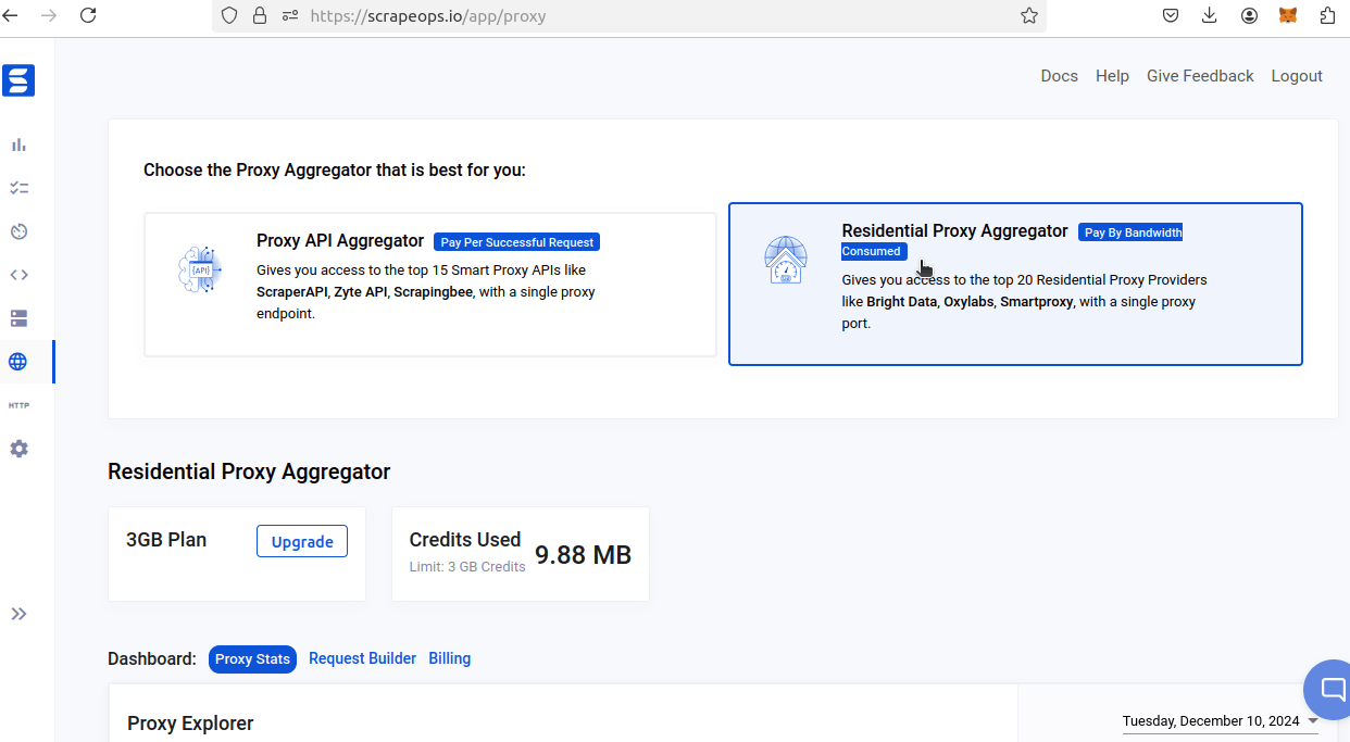 Proxy Dashboard