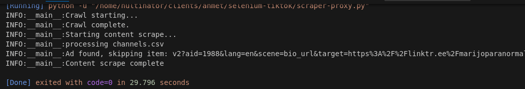 Scraper Results