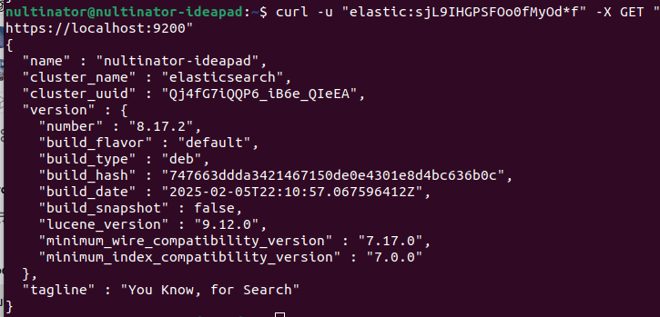 Web Scraping ELK Stack - cURL Output