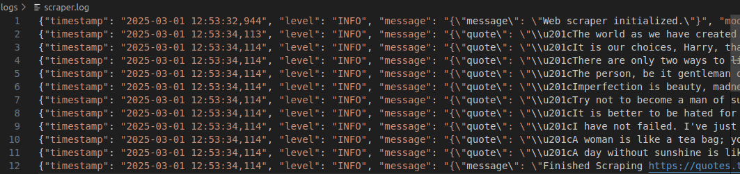Web Scraping ELK Stack - Logging the Quotes