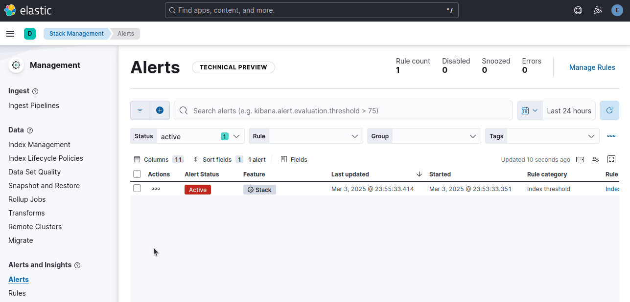 Web Scraping ELK Stack - Kibana Viewing Your Alerts