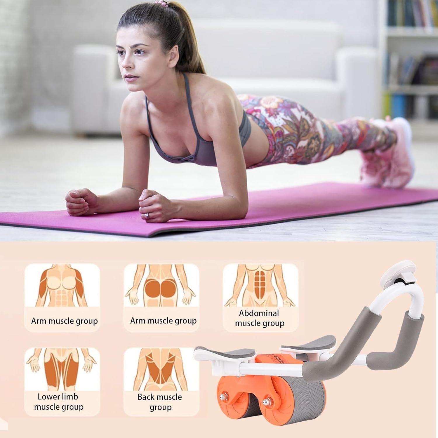 Automatic Rebound Abdominal Wheel (orange) - عرض التفاصيل 9