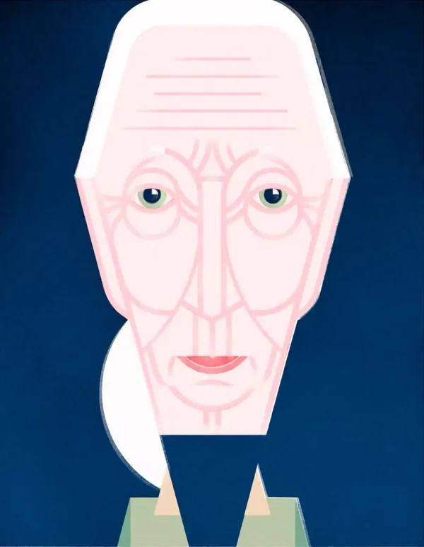 Graphic illustration of Jane Goodall