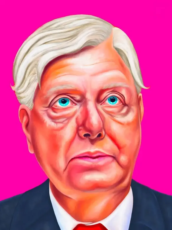 Illustration of US Senator Lindsey Graham