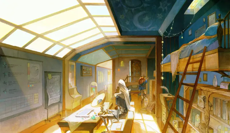 . Illustration by Ying Wang, Fantasy, Children, Figurative, 