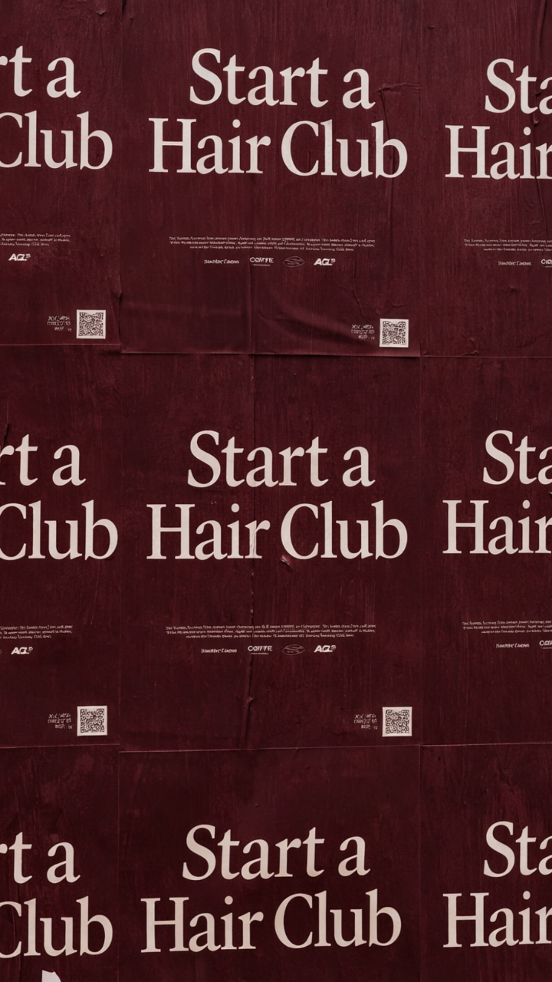 Start a Hair Club — poster wall
