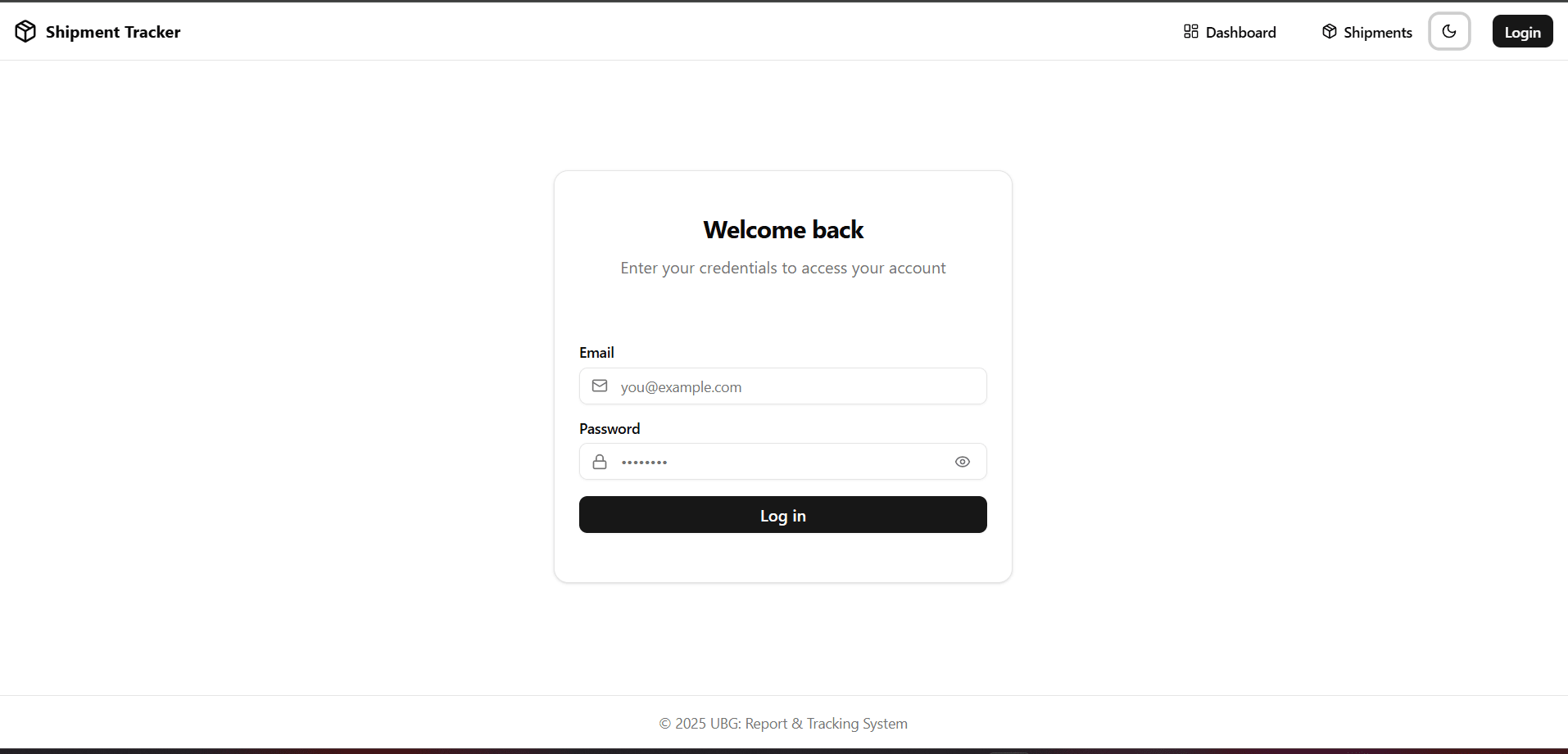 User Login Page