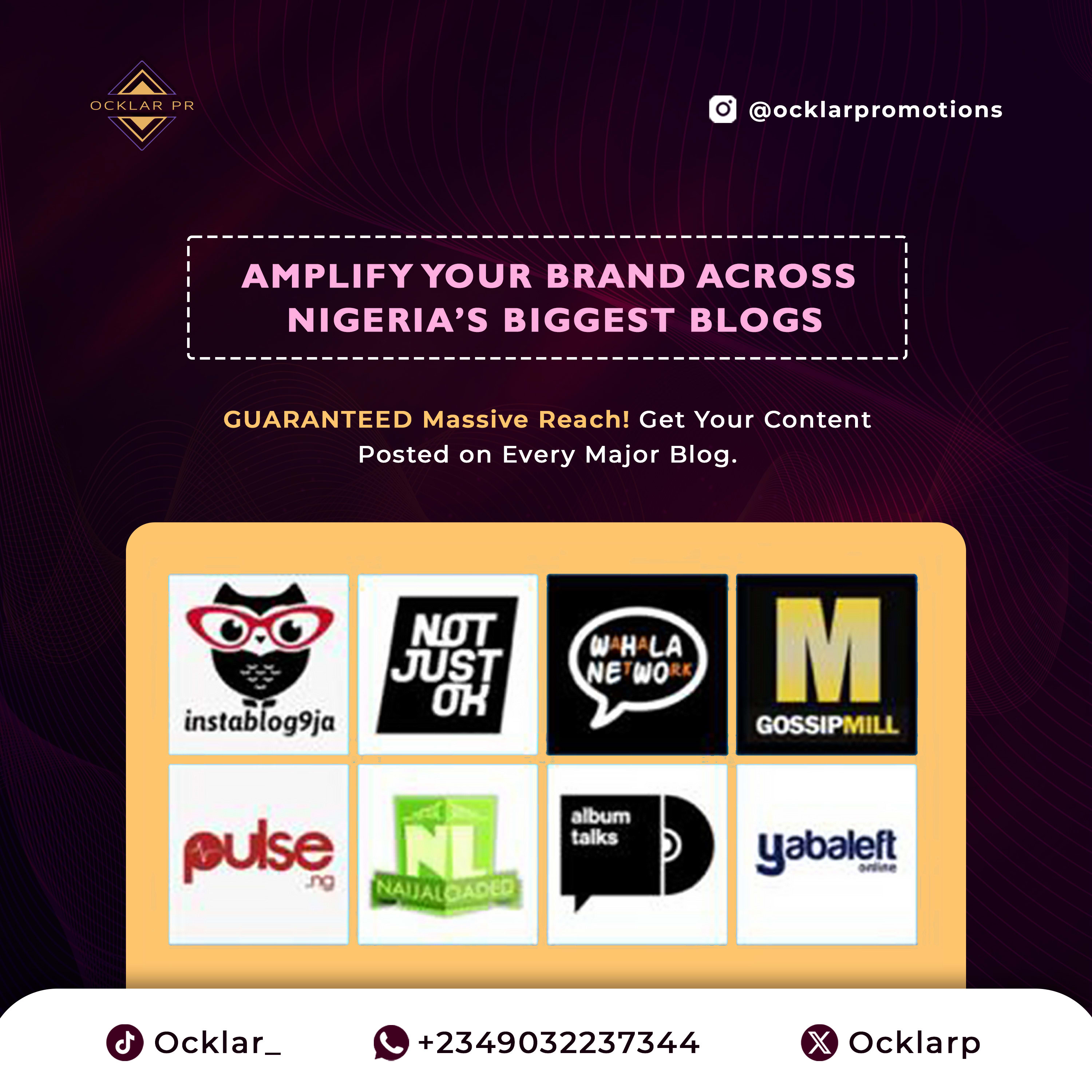 Blog Content & Storytelling services for music promotion by OCKLAR