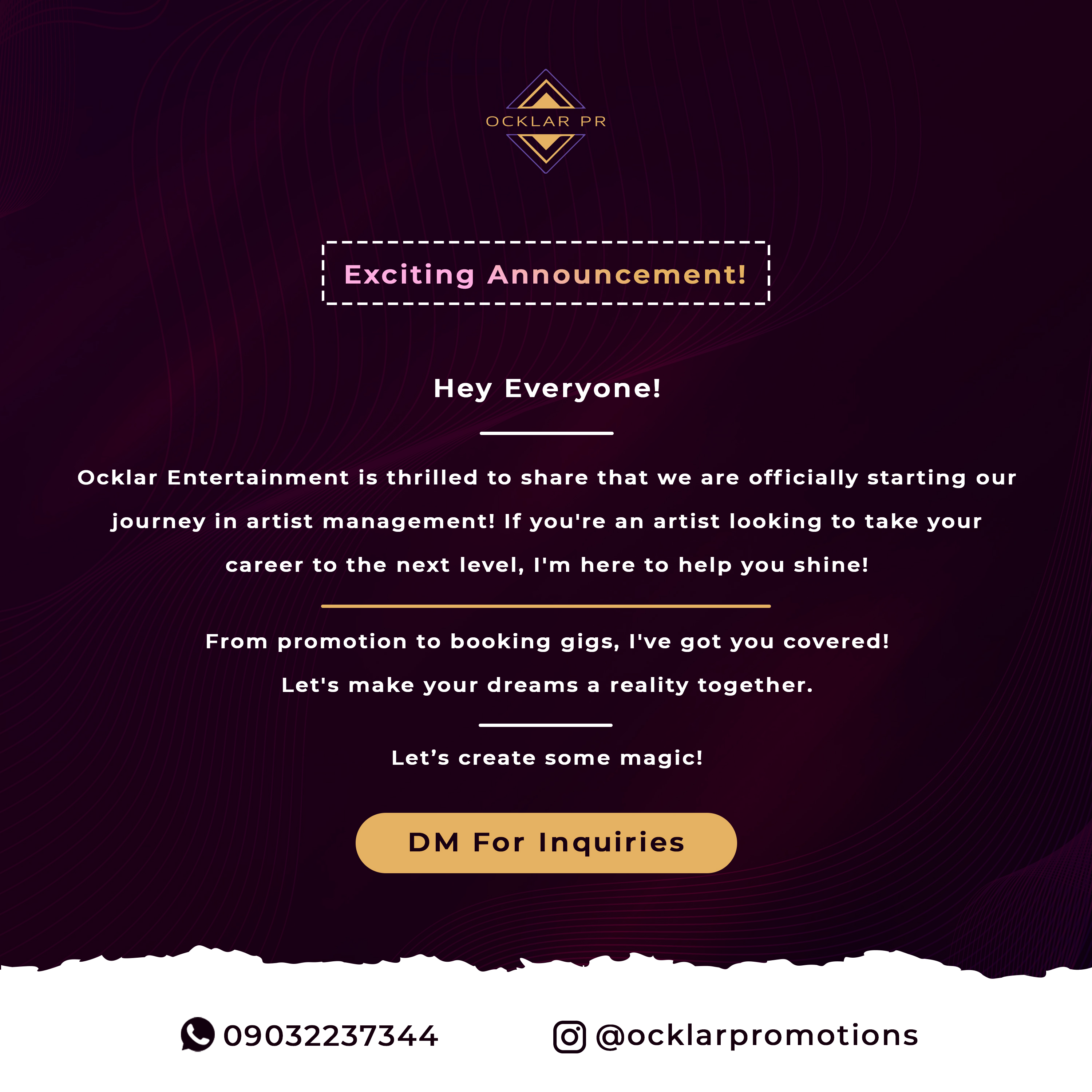 Radio airplay and tv airplay services for music promotion by OCKLAR