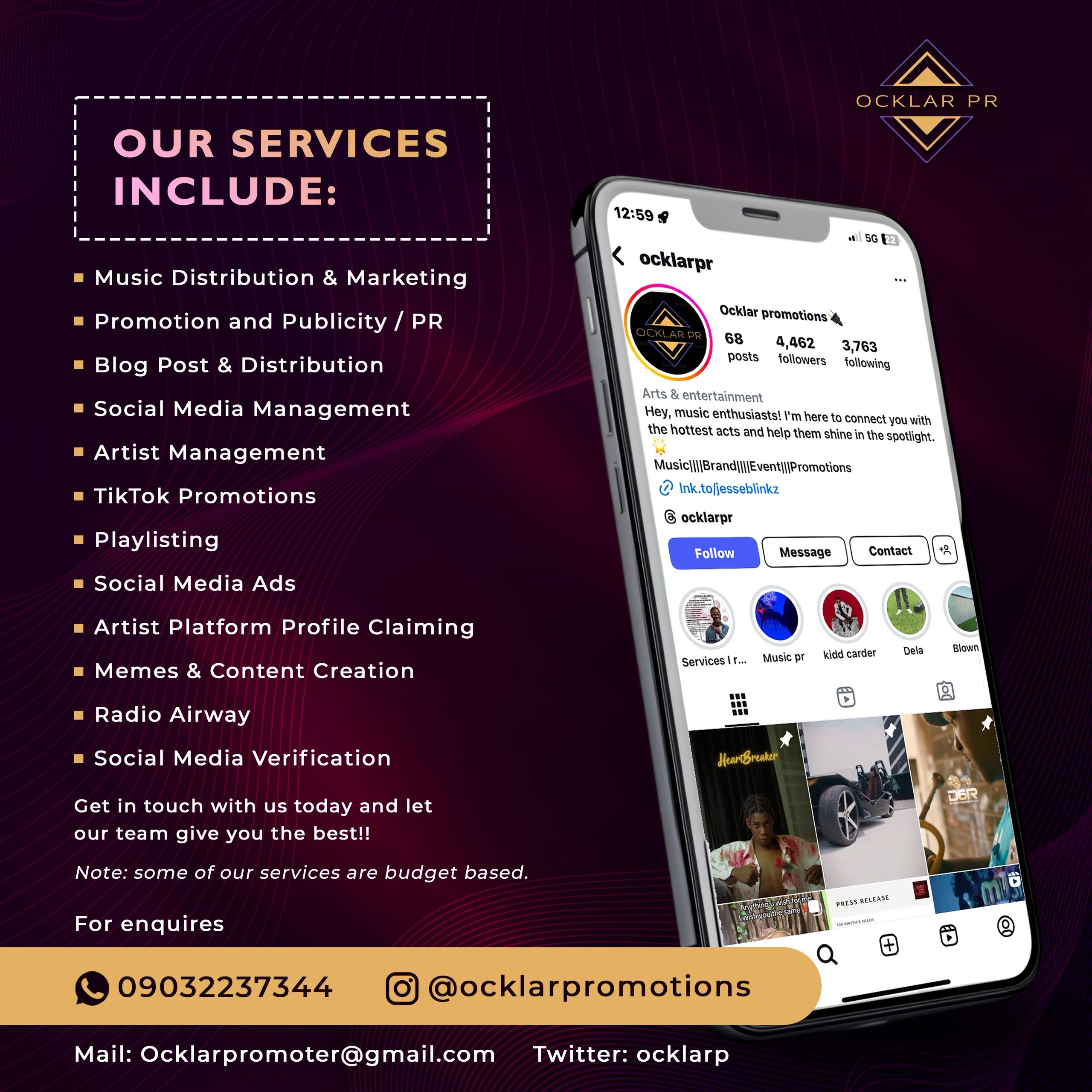 Electronic press kit and website biography writing services by OCKLAR