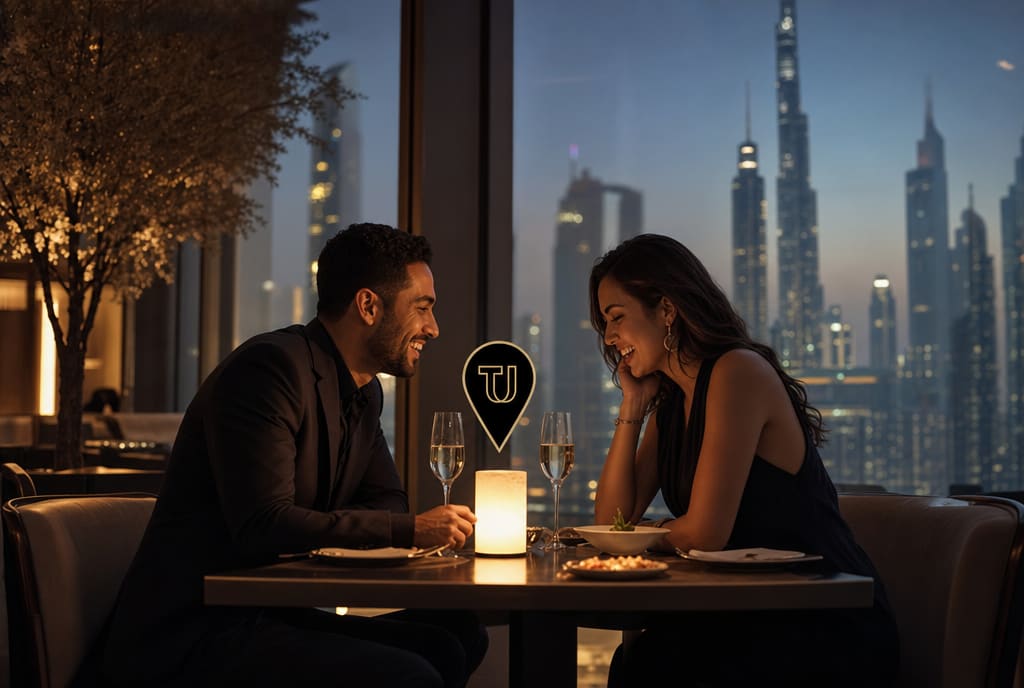 Romance table at a Dubai restaurant
