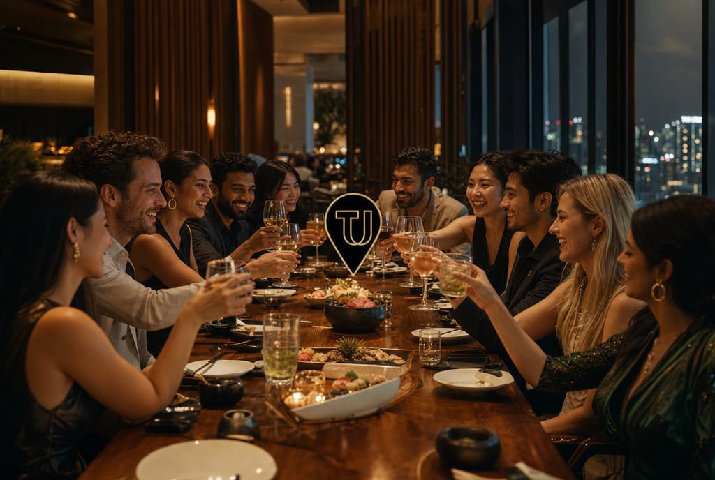 Groups table at a Dubai restaurant