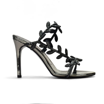 CR3317 Sandalia de tacon para fiesta detalles con brillos